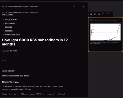 Web Bookmarks Interface